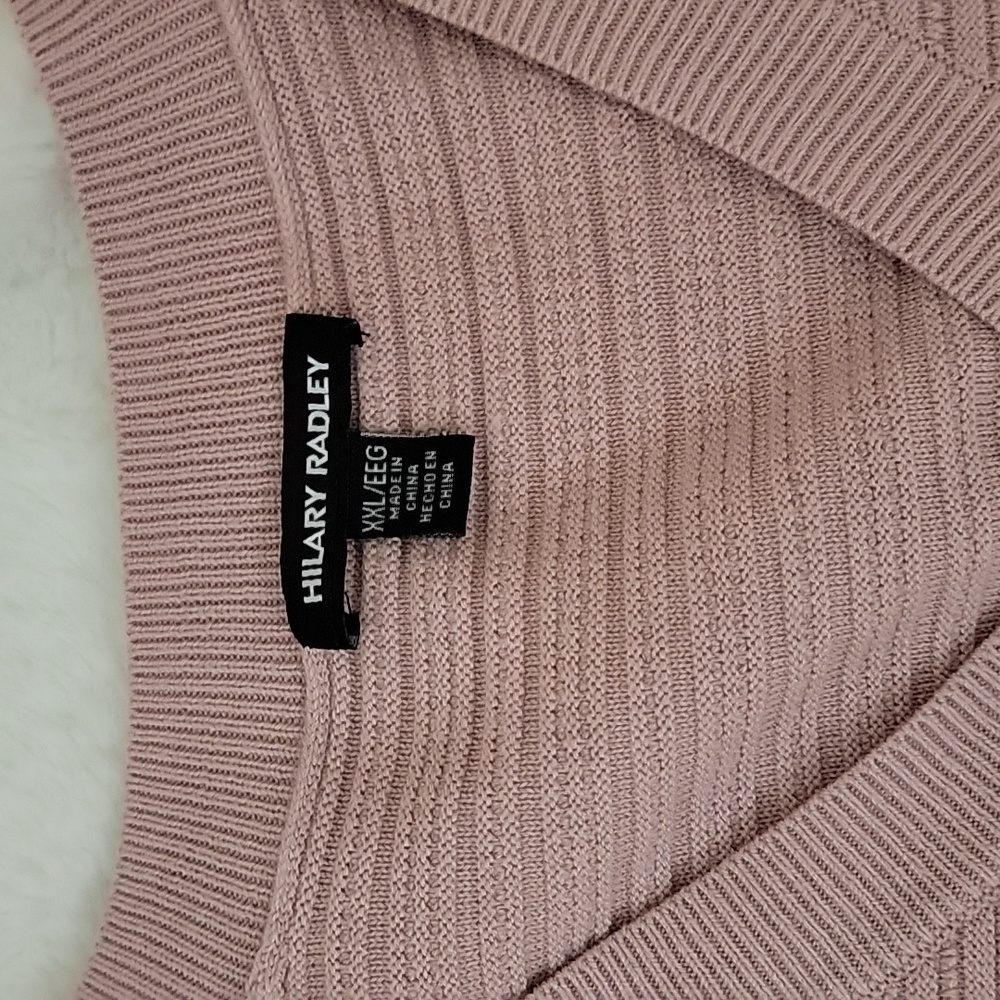 Hilary Radley V-Neck Sweater - Soft Pink - Picture 2 of 5